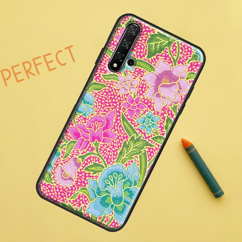 Batik Pattern For Huawei Nova Y91 Y70 Y72 Y73 Y60 Y90 Y61 8i 7i 11i 12i 12s 9 10 SE P20 P30 P40 Lite Case