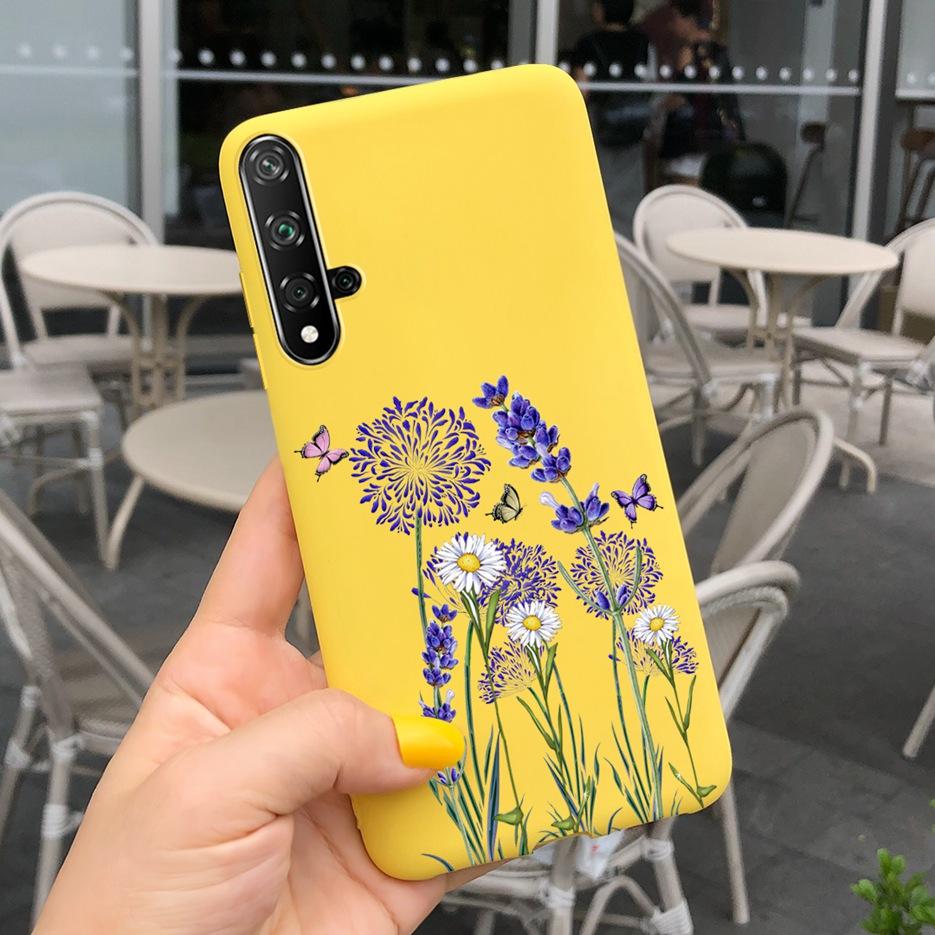 For Huawei Honor 20 Case Stylish Painted Silicone Soft TPU Phone Case Fundas For Huawei Nova 5T 5 T Honor 20 Honor20 Cases Cover