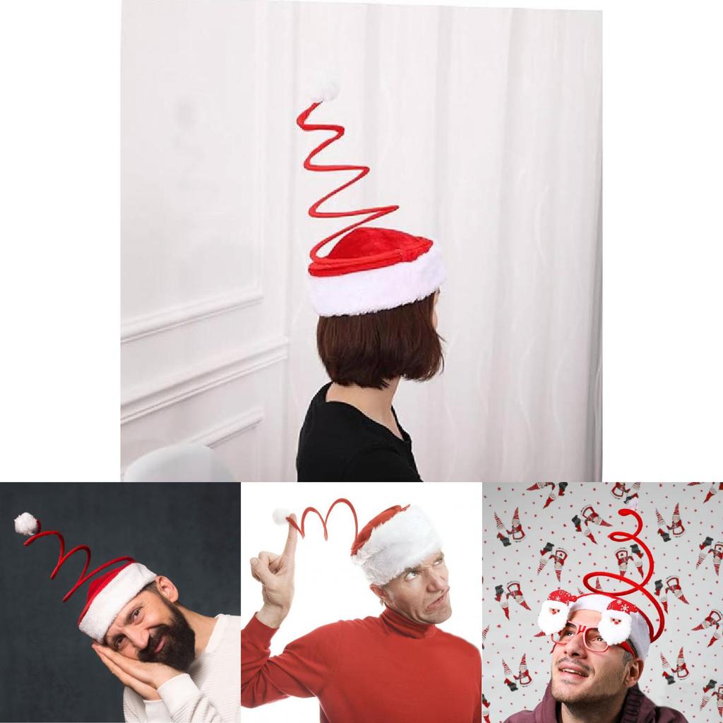 Festive Red Spring Christmas Hat For Fun Holiday Headwear And Unique Decorations