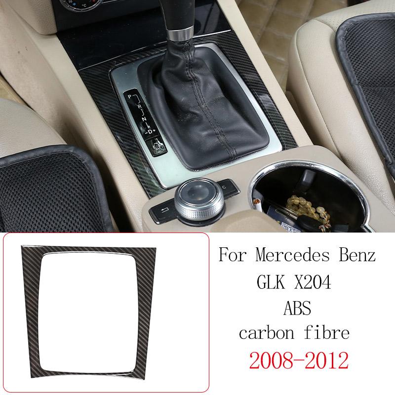 For Mercedes Benz GLK X204 2008-2015 ABS Carbon Fiber Car Center Console Decorative Panel Sticker Car Interior Accessories