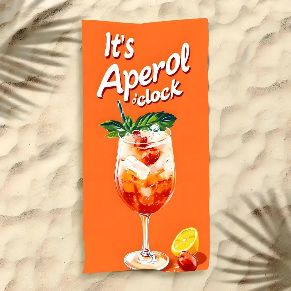 Wind A-AperoolS Orangee Art Towel Towel Soft Pool Gift For Travel Gym Shower Cool Camping Quick Dry Sports  Large Beach Towel
