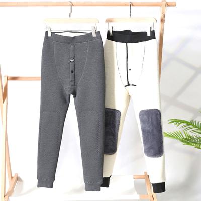 Men Warm Underwear Fleece Lining Tights Plush Thermal Pants Leggings Stretch Winter Elastic