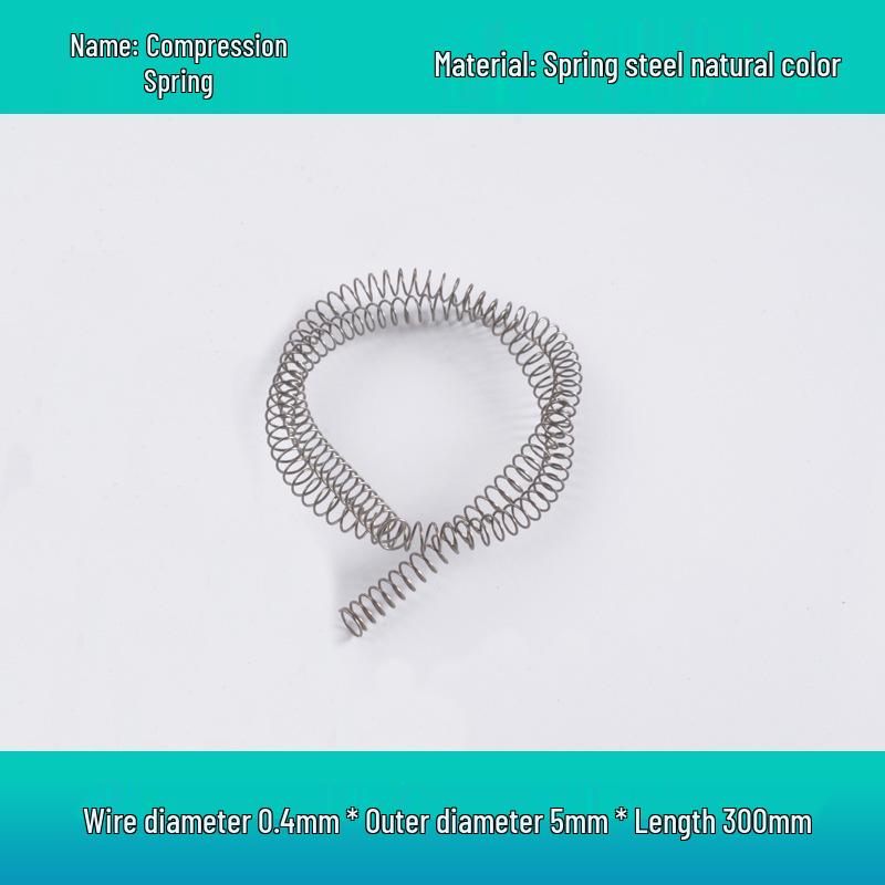 Steel Wire Compression Spring, 1.2-50mm Diameter, Long, Thin & Durable, Yellow, 300 Available
