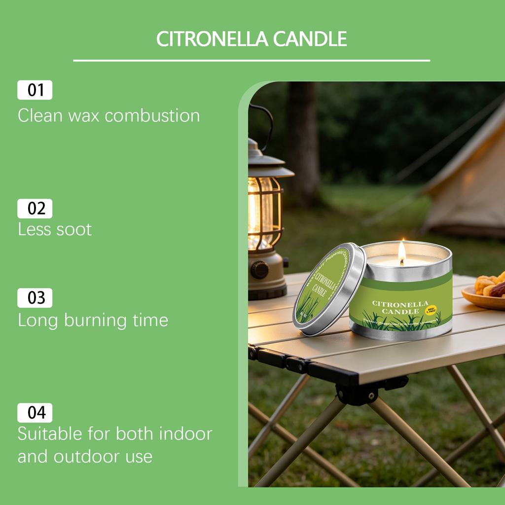 Citronella Candle for Outdoor Patio - Scented Candle for Candlelight Dinner and