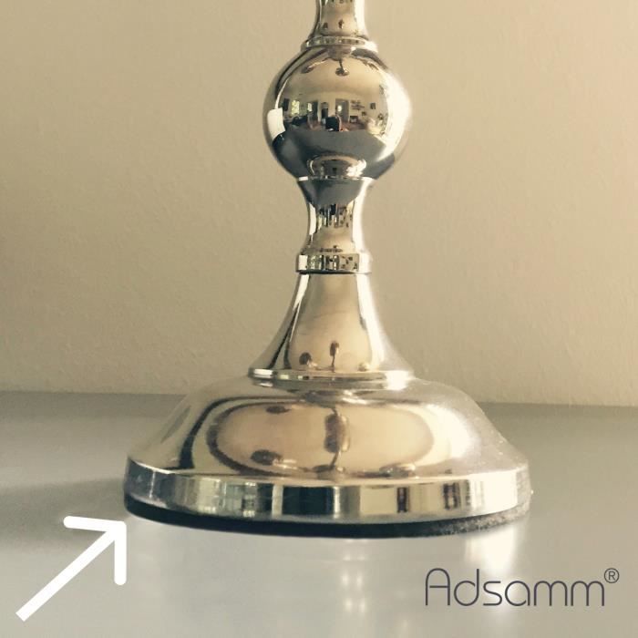 8 x patins en feutre | Ø 60 mm | gris | rond | patins glisseurs auto-adhésifs de qualité optimale