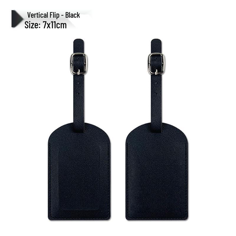 PU Leather Luggage Tag & Anti-lost Boarding Pass Holder with Logo