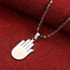 Stainless Steel Jainism Ahimsa Hand Pendant Chain for Women Men