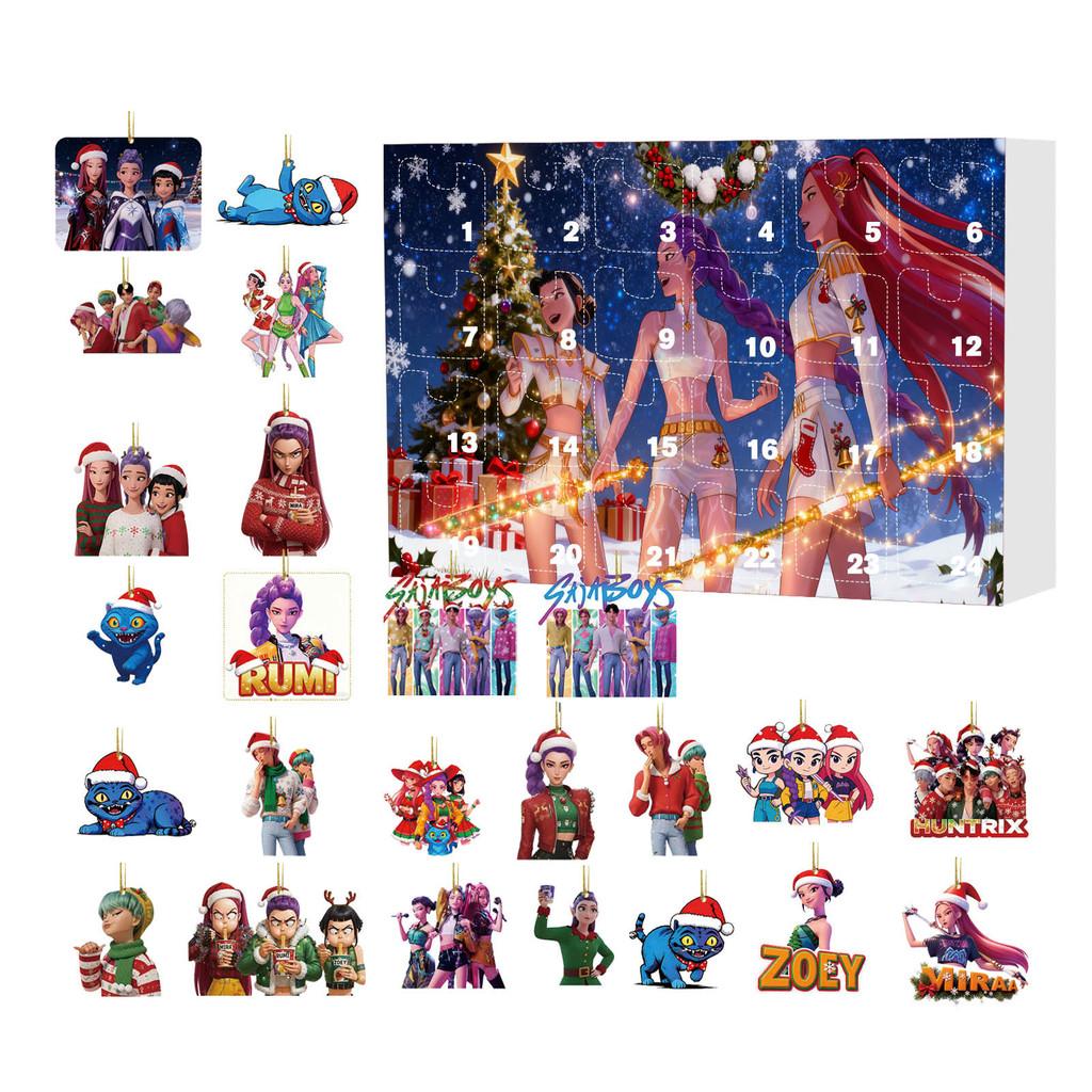 Kpop Demon Hunters Christmas Countdown Calendar Acrylic Wall Hanging Gift For Teens