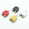 Plug Converter Audio Converter Audio Adapter Audio Cable Y Adapter Connectors Plugs RCA to 2 RCA