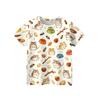 Kids Animal Print Short Sleeve T Shirt Casual Loose Fit Crew Neck Top Lightweight Comfortable Fabric Suitable for Everyday Wear