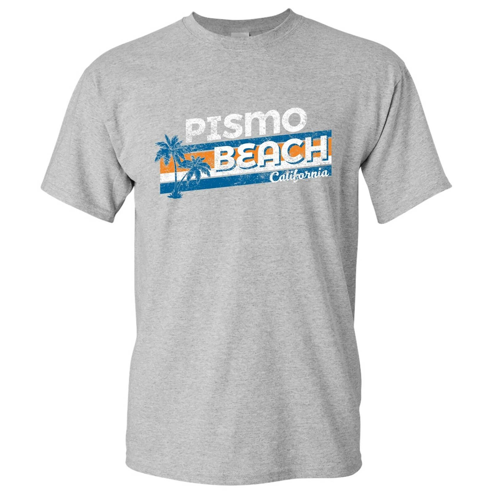 Pismo Beach Retro Resort - Vacation Holiday Summer T Shirt - Sport Grey M