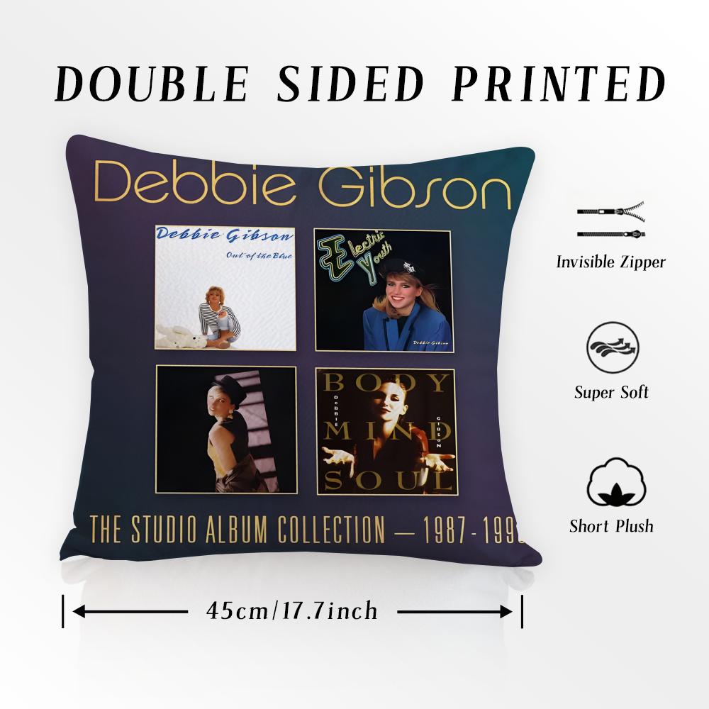 Debbie Gibson Pillow Case Anti-dustmite Pillowcase Invisible zipper silky short plush Sofa cushion cover