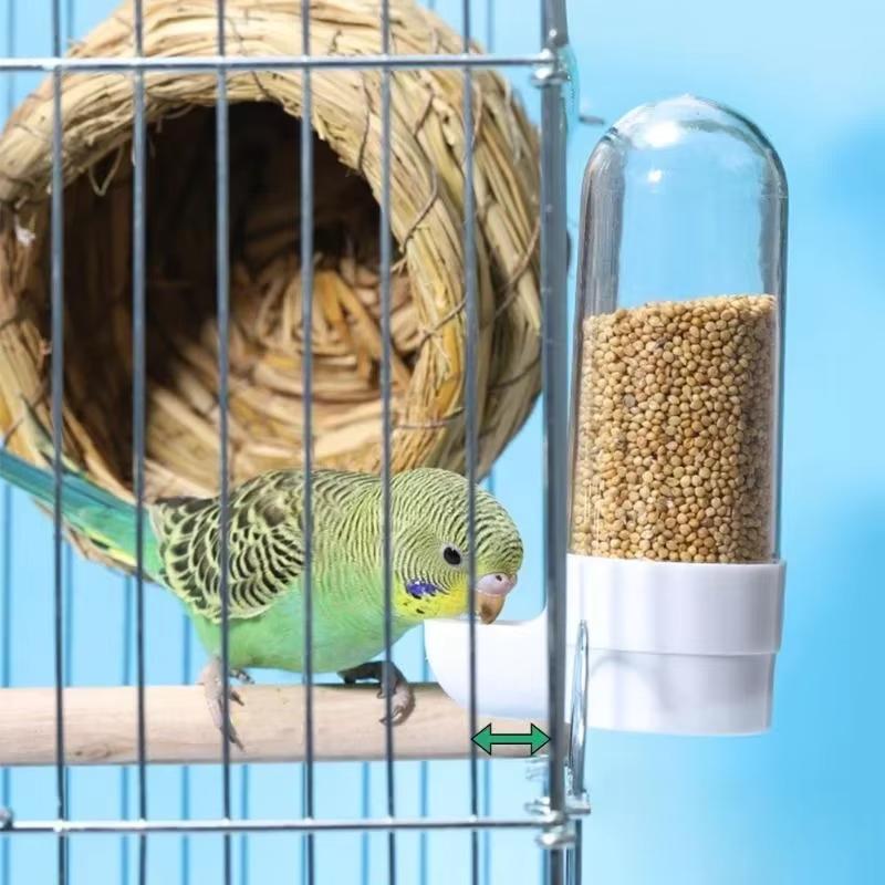 Bird Water Drinker Feeder Waterer with Clip Pet Bird Supplies Dispenser Bottle Drinking Cup Bowls for Pet Parrot Cage