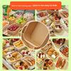 10Pcs Square Disposable Lunch Box Paper Food Container Kraft Paper Lunch Box Leak Proof With Lid Food Packing Box