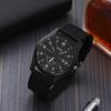 Strategy Military Calendar Analog Waterproof Nylon Strap Braided Large Dial Simulated Quartz Watch Fashion Watch Black Birthday Christmas Day Present