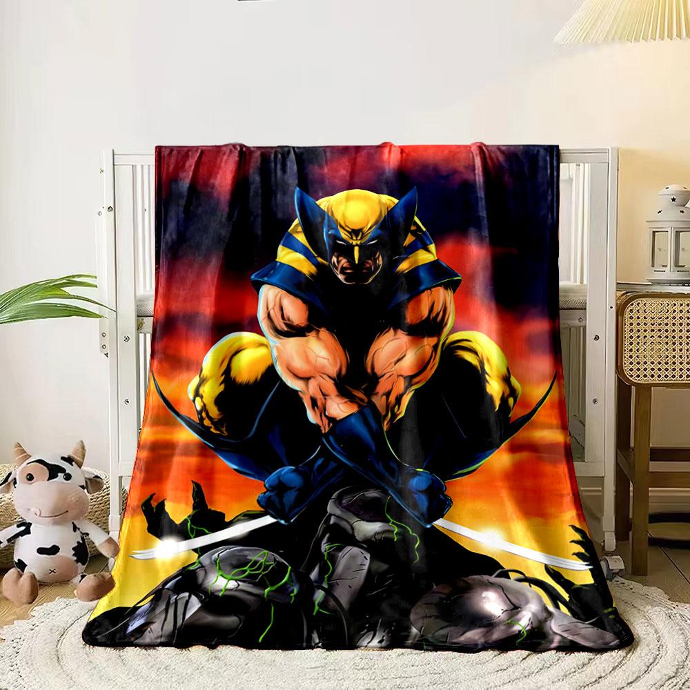 

Hero crouched in dynamic pose with dramatic sunset backdrop. for all seasons blanket lunch break throw gift 80cm x 120cm