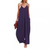 Dames Effen Kleur Bretels Wijde Pijpen Zakken Casual Commuter Jumpsuit