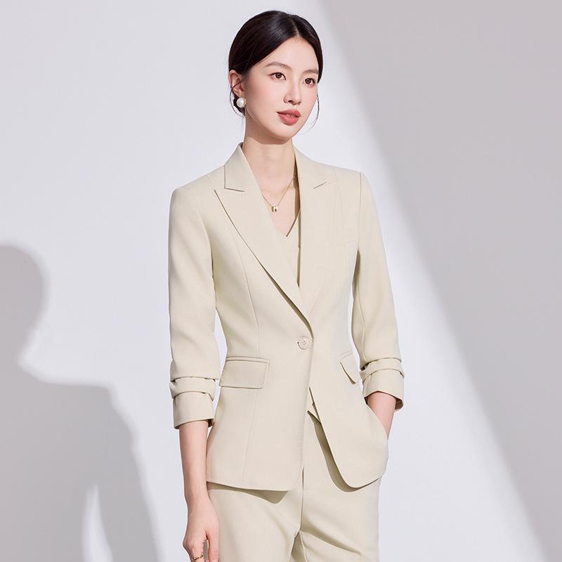 Women's High-End Pink Suit Set: 2025 Spring/Autumn Professional Vest for Management Workwear