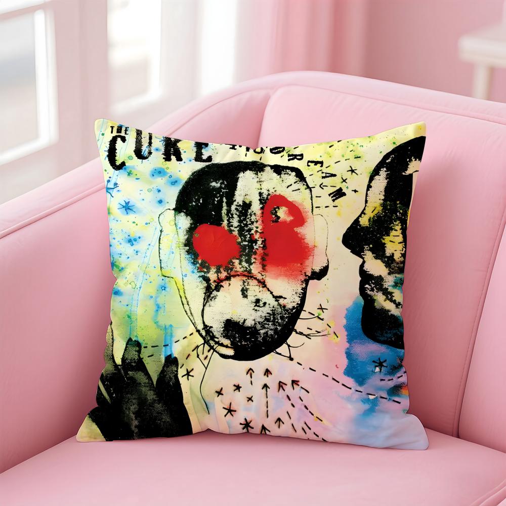 Band The Cure Cushion Cover Linen Pillowcase Cover Soft Decor For Sofa Home Room