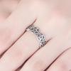 New Star Pentagram Punk Chunky Adjustable Thai Copper Color Finger Ring For Women Mens Korean Trendy Tibetan Jewelry Gifts