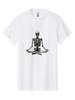 Skeleton-Meditating Mens Graphic Tee, 100% Cotton, Casual Summer Wear