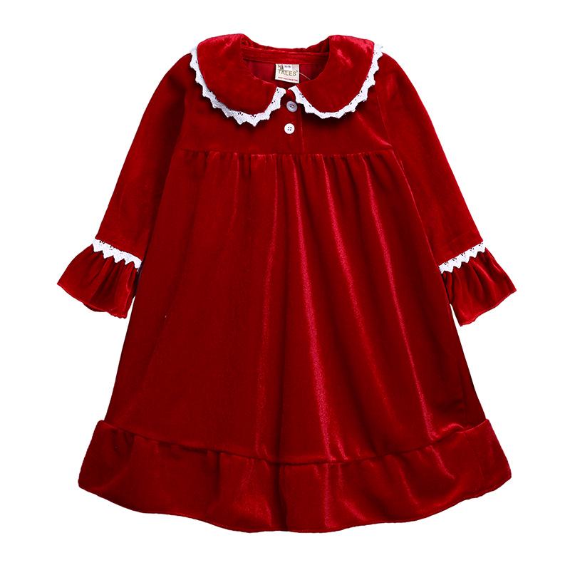 Children's Gold Velvet Pajamas - Autumn/Winter Homewear for Boys and Girls