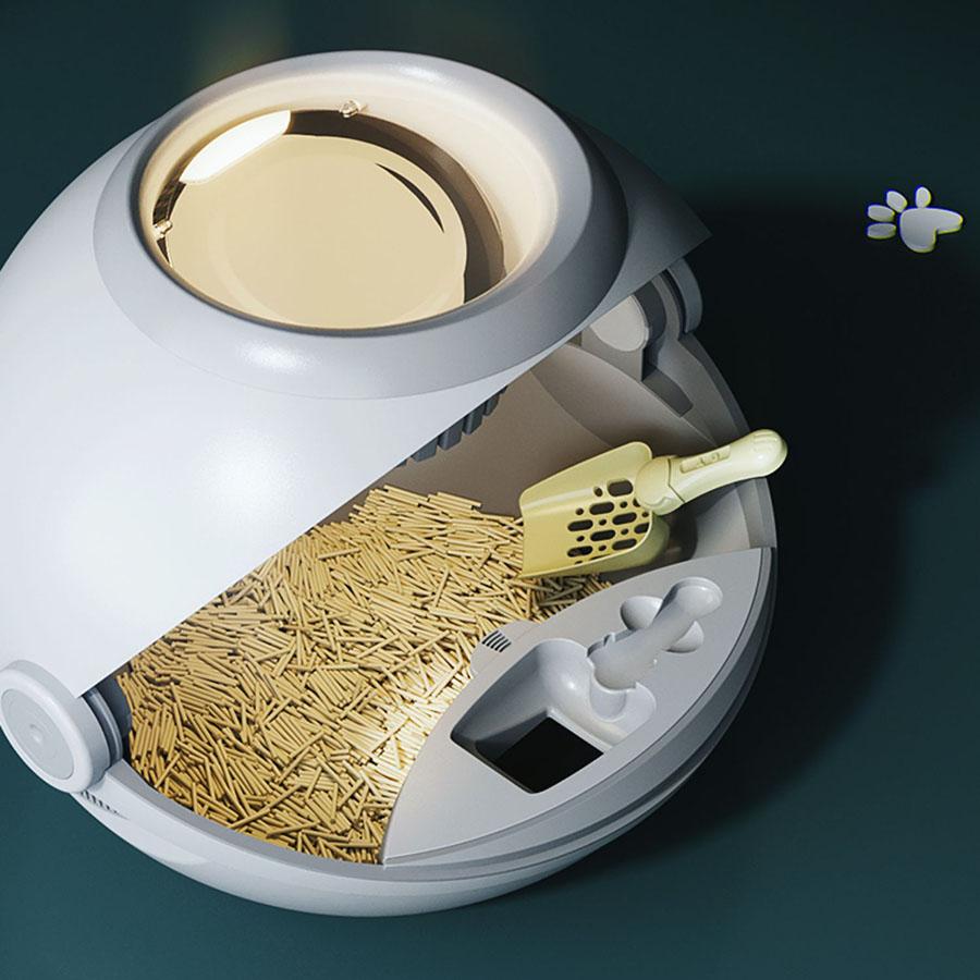 Anti-splash Cat Litter Box Closed Self Training Cat Litter Shovel Cleaning Chat Toilette Cats Toilet Deodorizing Kitten Bedpans