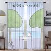 Curtains for Living Room Curtain for Room 2 Panel Warm Happy Little Things Halloween Decoration Home Interior Curtains Partition