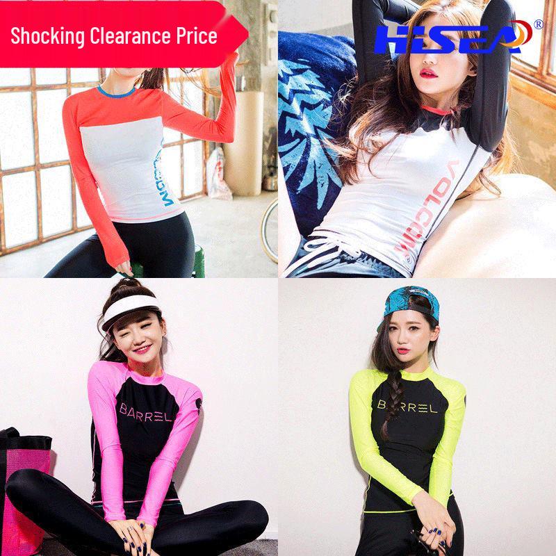 Korean Style Women's Jellyfish Diving Suit - Slim Fit, Sun Protection, Quick-Dry Long Sleeve for Snorkeling