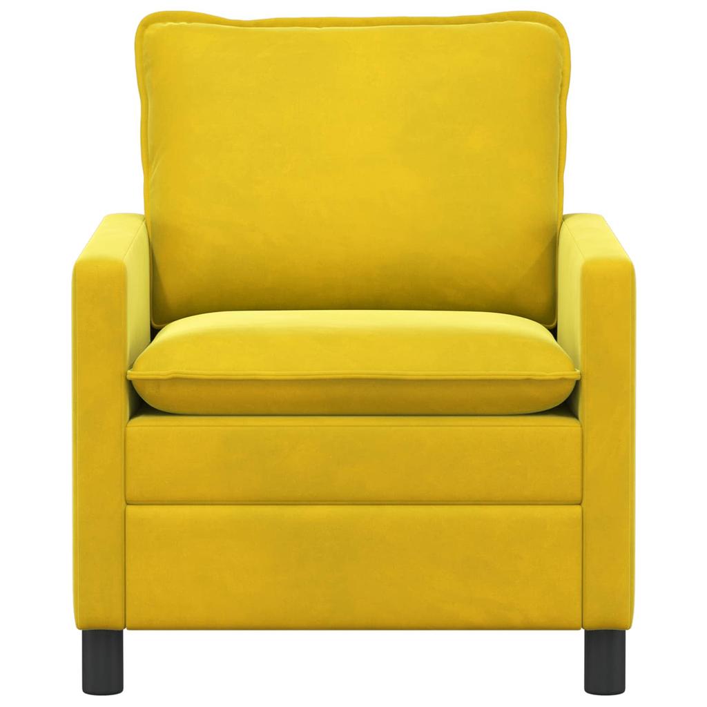 Yellow Sofa 76 X 81 X 87.5 Cm Velvet