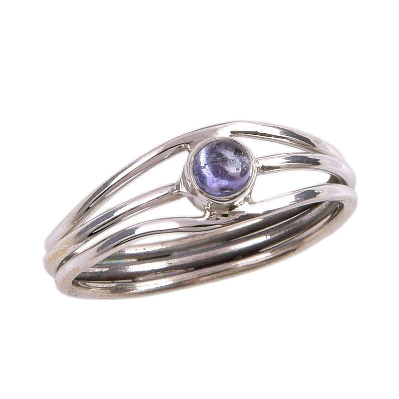 Natural Tanzanite Gemstone 925 Solid Sterling Silver Jewelry Ring Size 6.5 B4k55