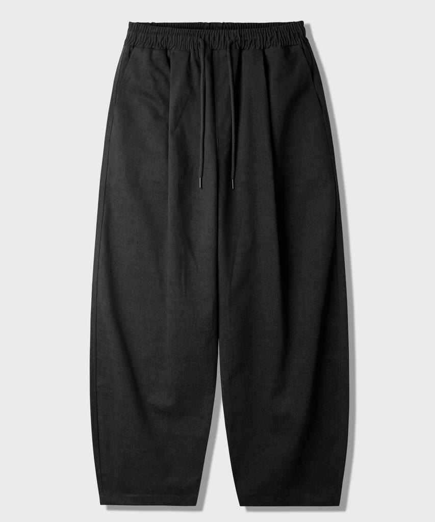 JEMUT Cotton Peach Wide Elastic Waist Pants Black Mmlp2673