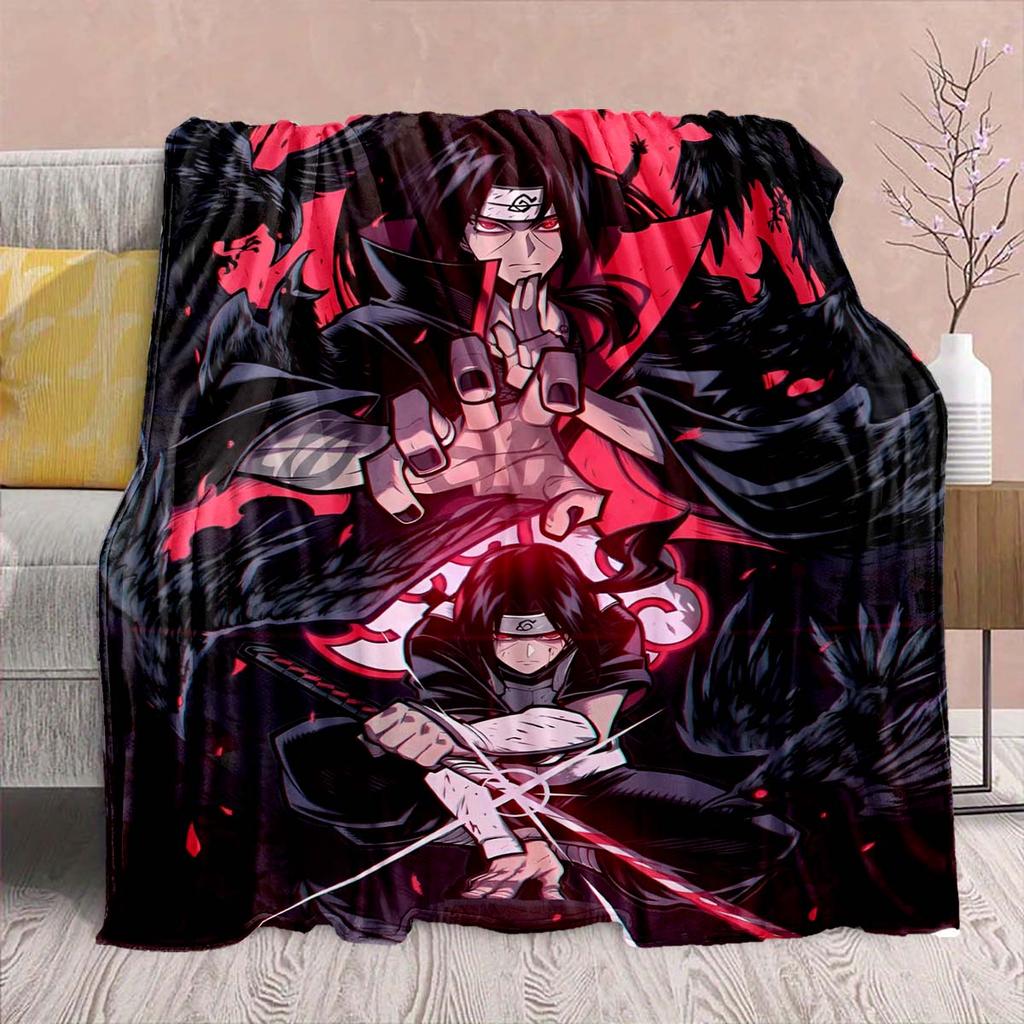 Naruto Anime Flannel Blanket - Soft Warm Perfect for Sofa, Bedding Camping Travel Office Home Decor -QJY