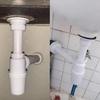 Kitchen Sink Pvc P-Trap Set For Lavatory Kitchen Sink Heavy Duty Anti-Clog Drain Trap