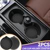 Universal Anti Slip Silicone Cup Holder Two Pack Mats Pads Ert Car Coasters Car Auto Vehicle Interior Accessories Round 8cm