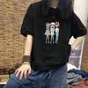 100% Cotton Women's Casual Half Sleeve Slimming Print T-Shirt, New Loose Fit, Plus Size, INS Trend