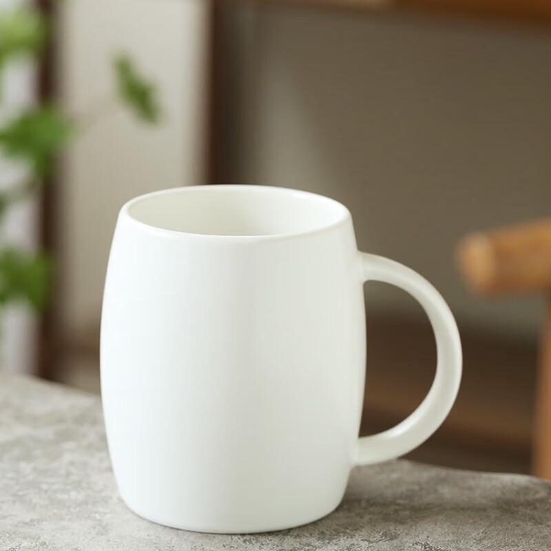 Chaxun Creative Matte White Ceramic Big Belly Mug