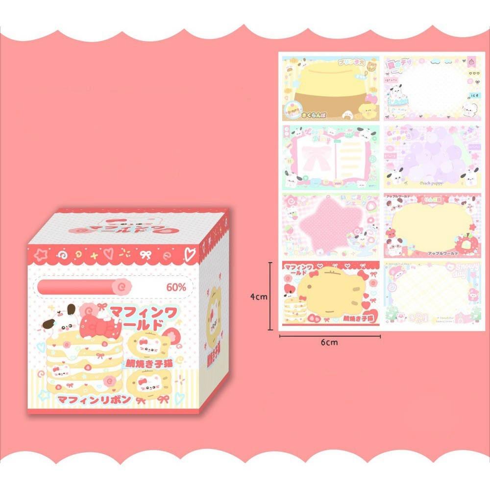 256Pcs/Set Stationery Memo Pad Pull-out Design Labels Stickers Scrapbook Sticker  School/Office B