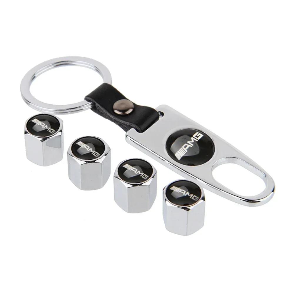 4PCS/SET Car Wheel Tire Valve Caps Tyre Rim Covers for Mercedes Benz W176 W204 W203 W205 W211 W124 W210 AMG CLA CLK GLK SL ML
