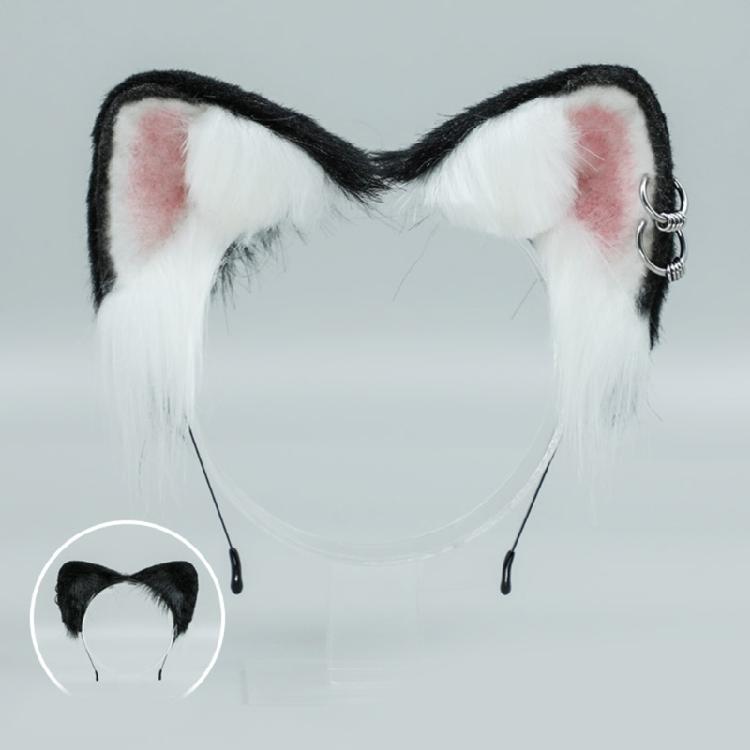 Girls Dog Animal Ears Furry Cosplay Headwear Handmade Halloween Hair Props