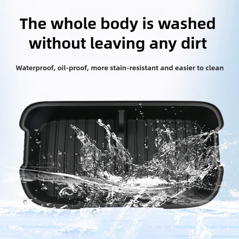 For New Tesla Model Y Juniper 2025 Launch Organizer Box Rear Trunk Double-deck Storage Box Front Cargo Dustproof Luggage Tray