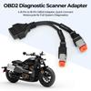 and female to OBD2 female cable for compatible with for use with code readers and diagnostic 4-pin 6-pin 16-pin Harley, Harley-Davidson motorcycles,