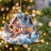 Hanging Christmas Ornament Acrylic Thicken Xmas Tree Pendants Home Decoration Winter Snow House Holiday Charming for Indoor