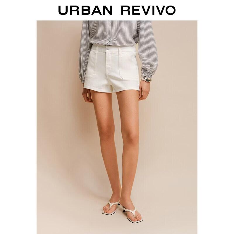 UR Women s Solid Denim Casual Shorts 28