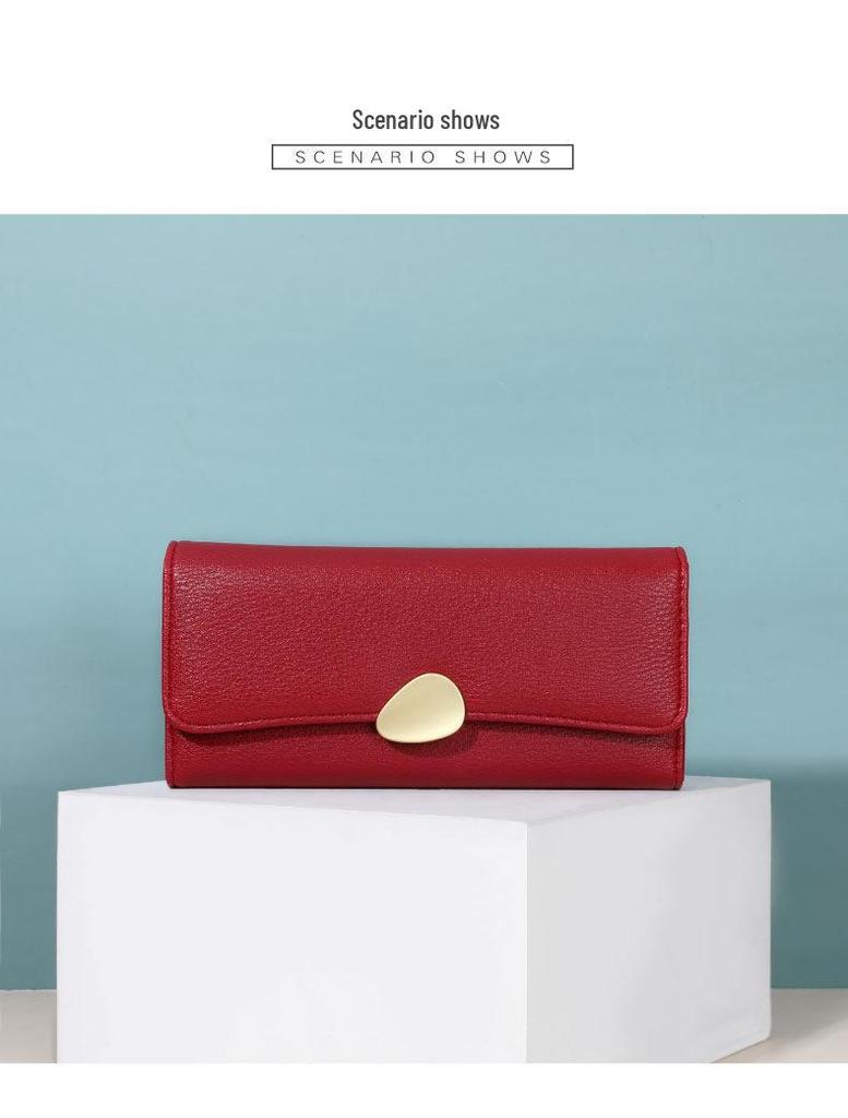 Tailian Classic Women's Three-Fold Lychee Grain Wallet Clutch Purse