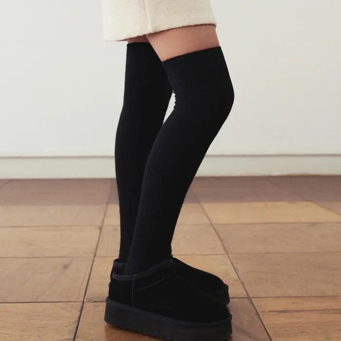 Soft Wool Over-the-Knee Socks - 2 Colors