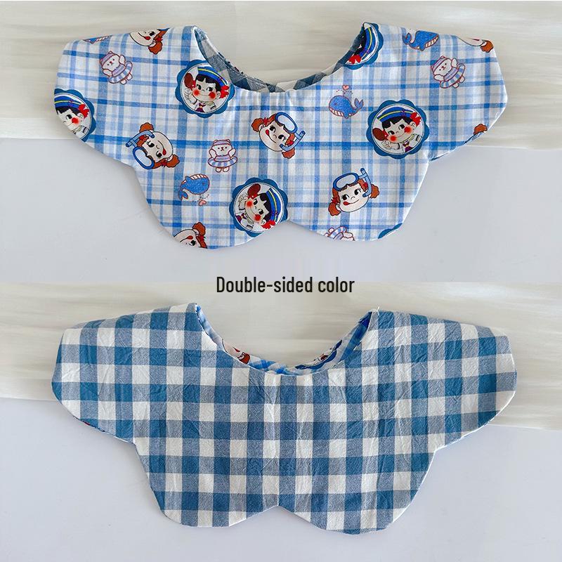 Korean Style Double-Sided Gauze Baby Drool Bib - Newborn Petal Design, Breathable