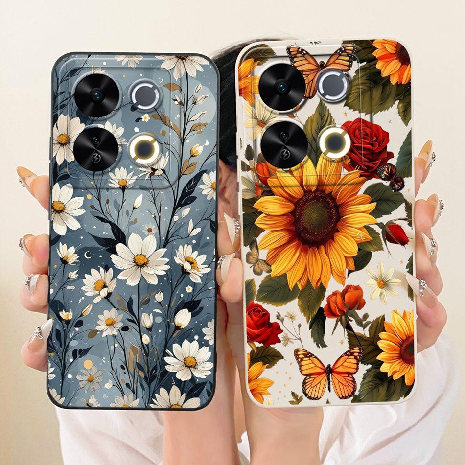 For ITEL P65 Cute Cat Flower Cartoon Phone Case For Itel P671L ItelP65 Shockproof Soft Silicone Covers Bumpers