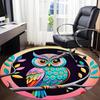 1pc Owl Artwork Office Round Rug, Non-slip, Soft and Durable Office Rug for Interior Decoration, Perfect for Office, Beautiful Decoration yy260323090