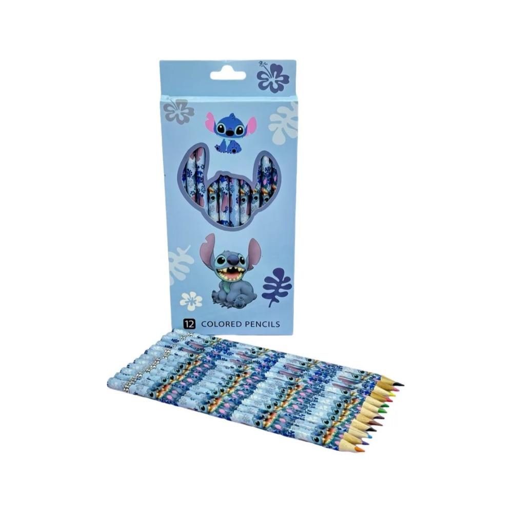 12 Stück Disney Stitch Anime Bleistift Schulbedarf Kind Buntstifte Schulbedarf Bleistifte Hb Bleistifte Kinder Geburtstag Weihnachtsgeschenk